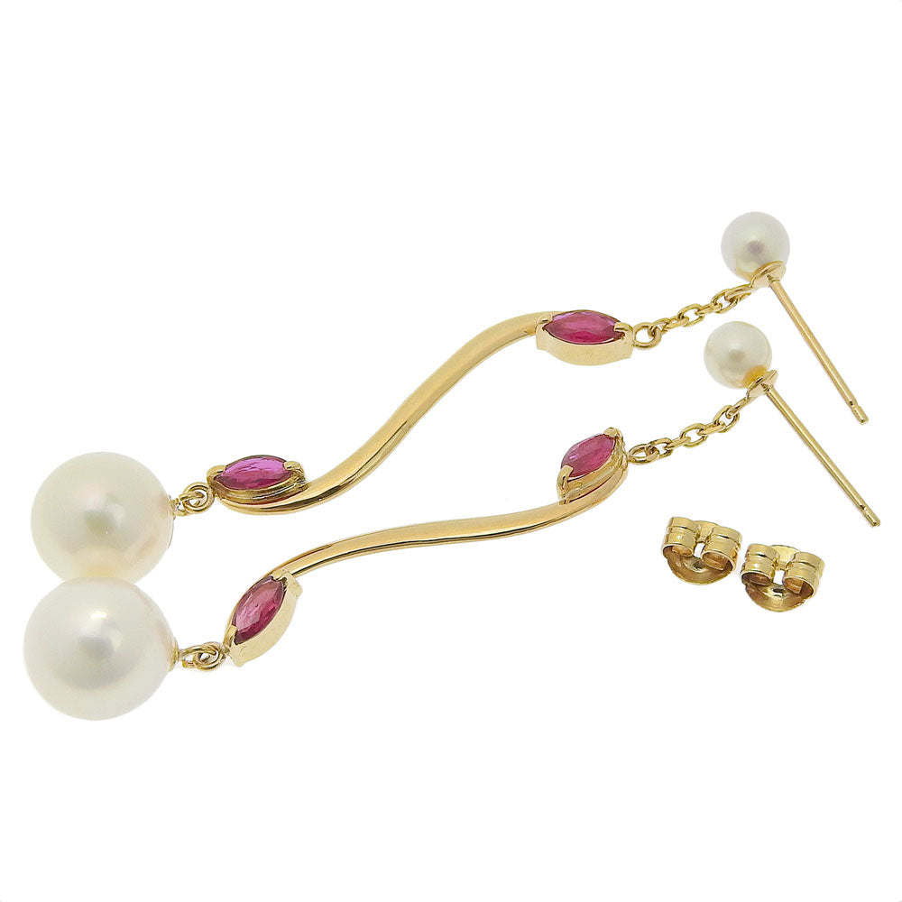 K18YG Pearl Earrings Clip-On