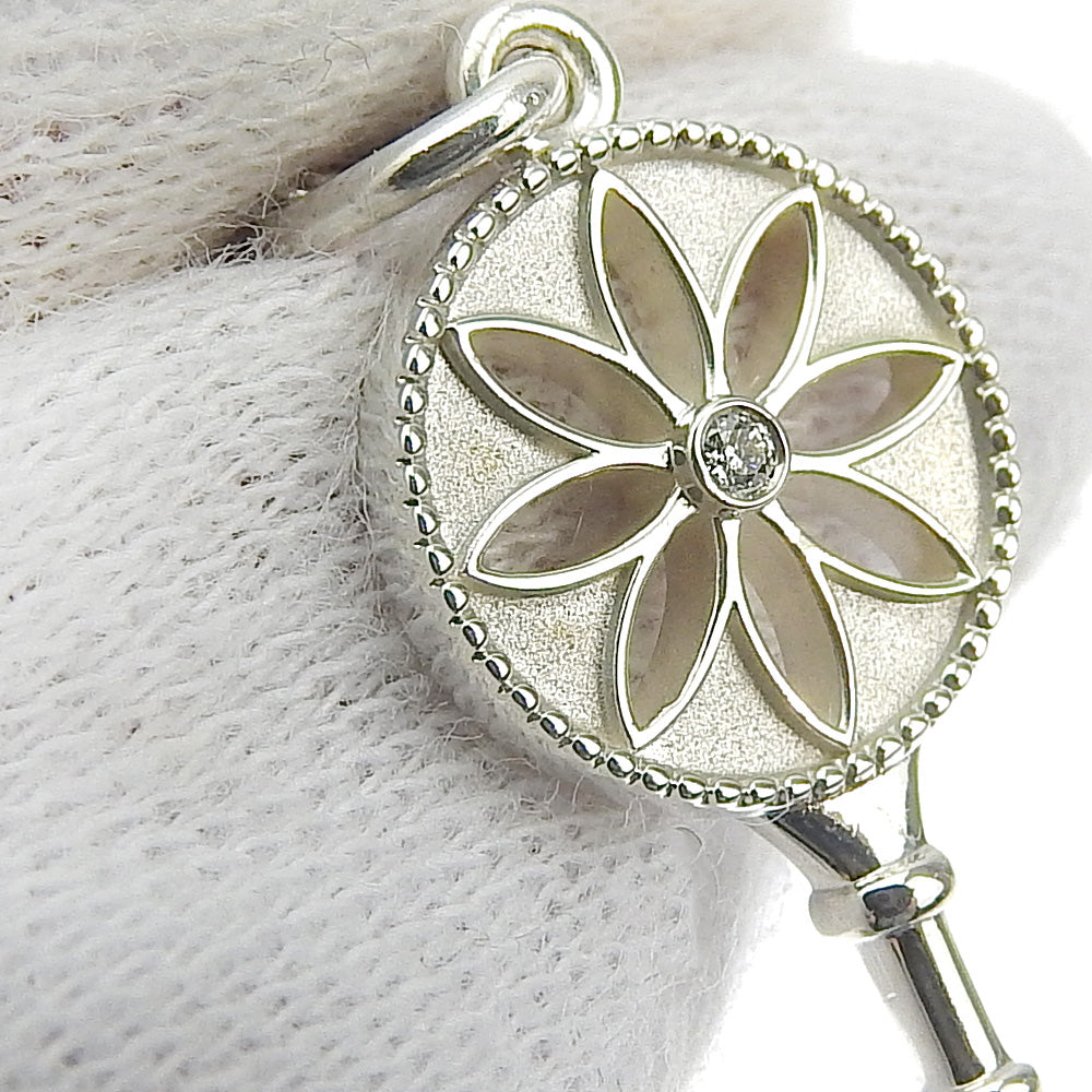 Tiffany & Co Silver 925 Daisy Key Necklace with Diamond in Excellent Condition