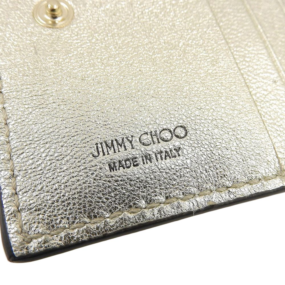 Jimmy Choo HANNI Compact Wallet Gold Star Studs in Great Condition