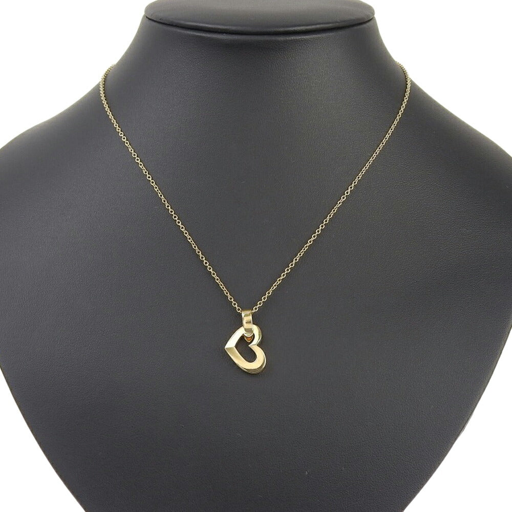 Asprey Heart Motif Necklace K18YG Yellow Gold