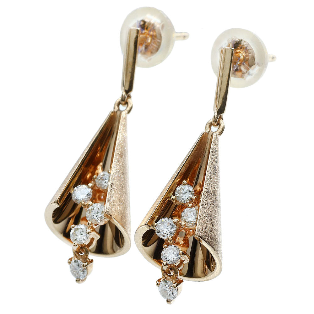 K18PG Diamond Earrings Pink Gold