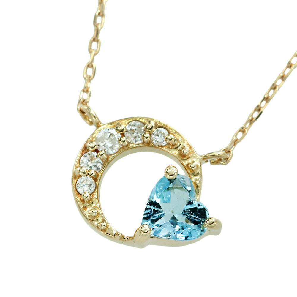 Kumikyoku K18YG Blue Topaz Necklace