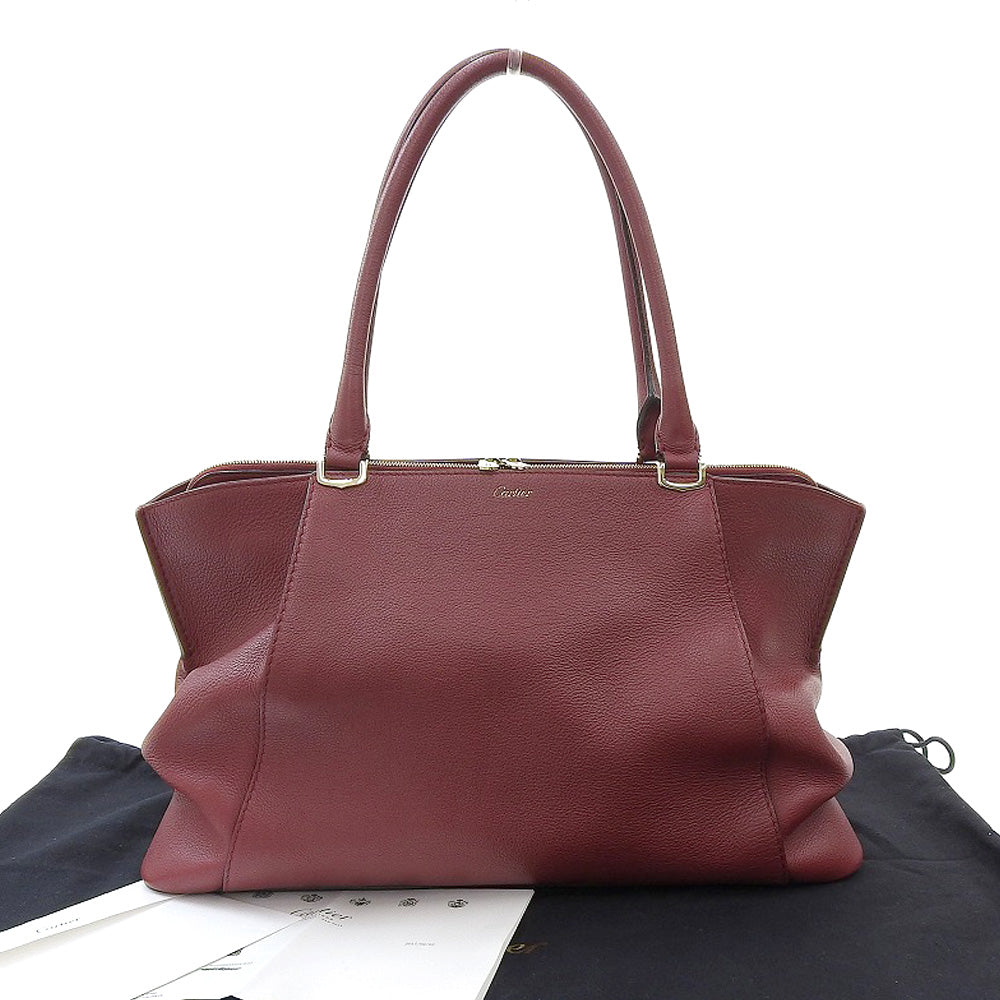 Cartier C de Cartier MM Leather Tote Bag in Great Condition