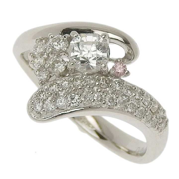 Pt900 Diamond Ring 0.355ct Size 13