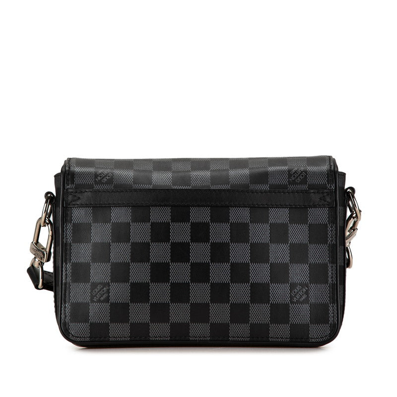 Louis Vuitton Damier Infini Studio Crossbody Bag N50007 Black PVC Leather