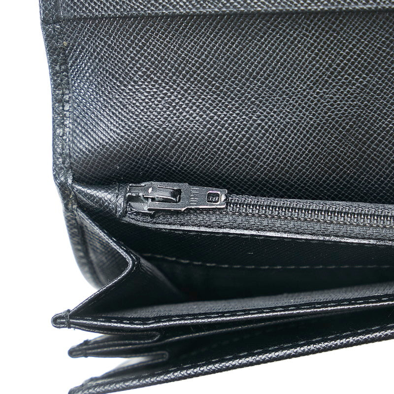 Prada Saffiano Leather Long Wallet 1M0608 Black in Great Condition