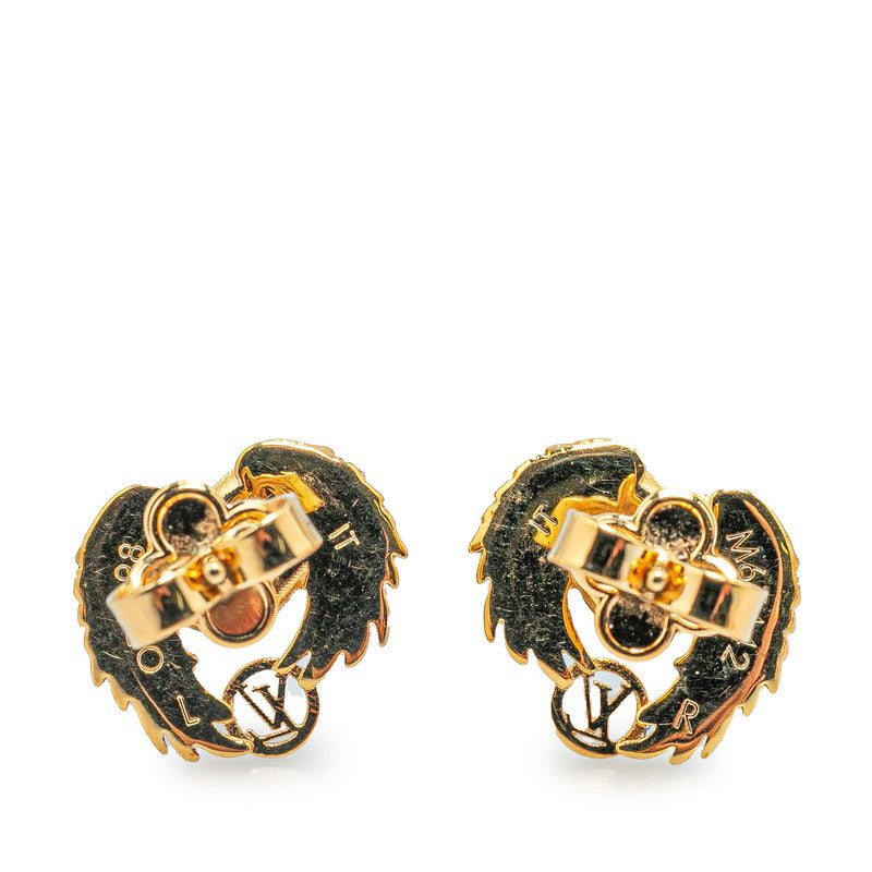 Louis Vuitton Gold Angel Love Earrings M67442