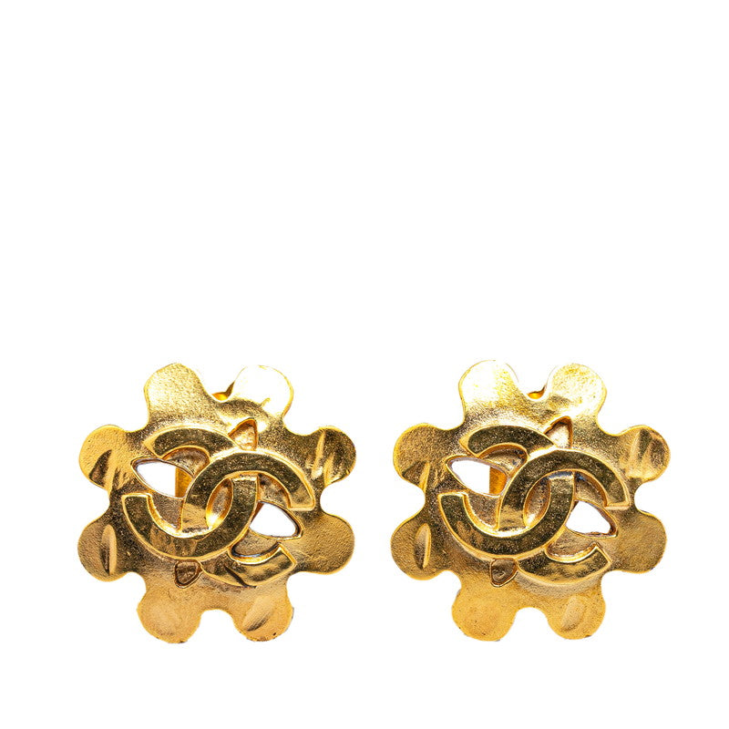 Chanel Vintage Flower Motif Earrings