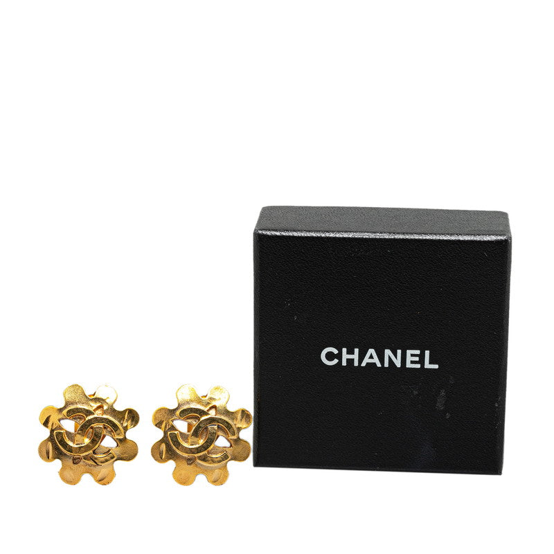 Chanel Vintage Flower Motif Earrings