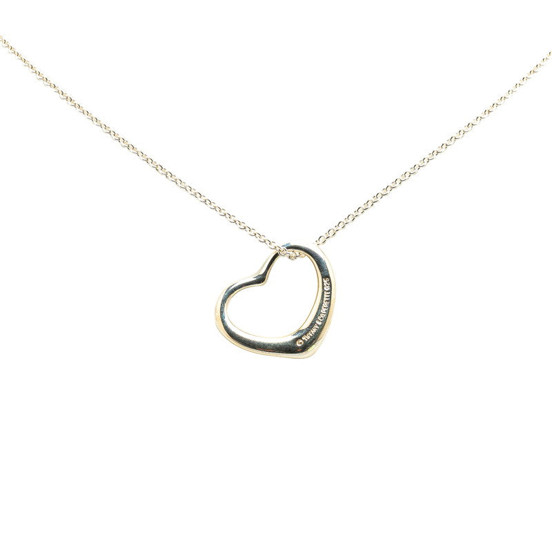 Tiffany & Co Open Heart Necklace Silver