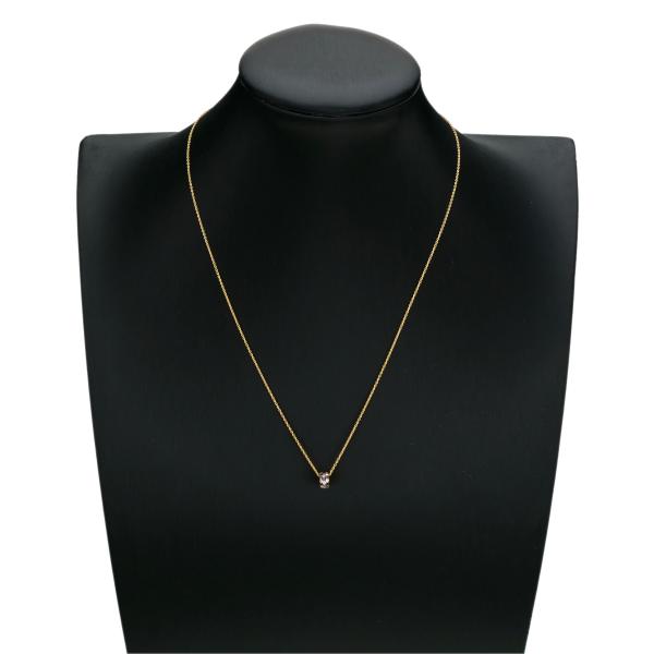 PonteVecchio Eterno Rotondo Necklace in K18 Yellow Gold with 0.02ct D, 0.04ct S & 0.10ct Black Diamond, Ladies' - Used