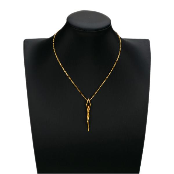 [LuxUness]  CarrerayCarrera Goddess Motif Necklace with Diamond in 18K Yellow Gold for Women in Excellent condition