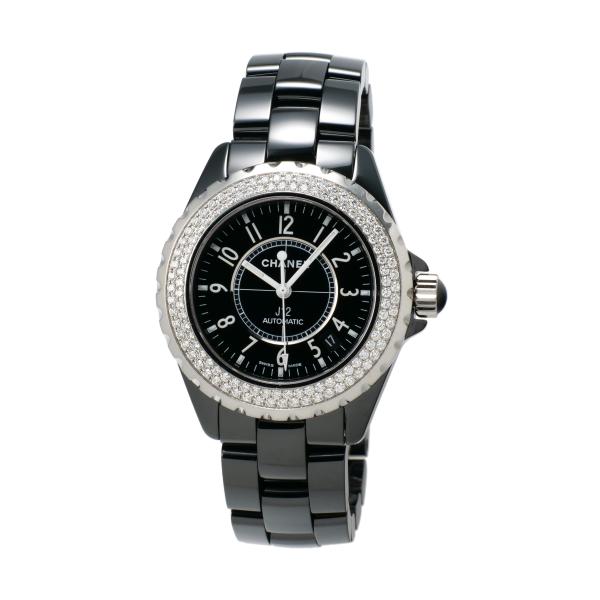 Chanel J12 Men's Watch with Diamond Bezel in Ceramic and Stainless Steel  H1629