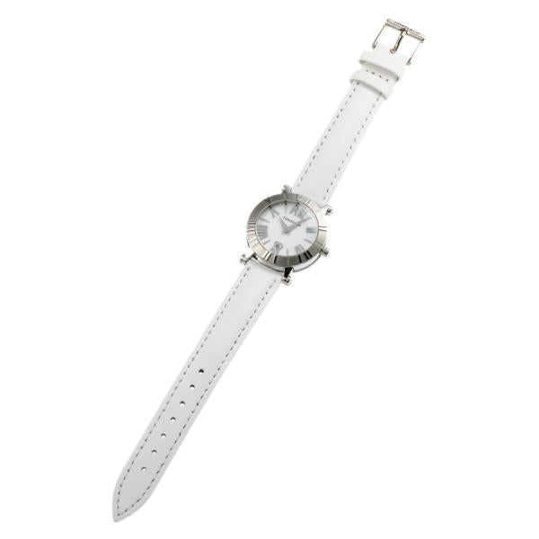 Tiffany & Co. Atlas Dome Date White Ladies Watch Z1300.11.11, Stainless Steel/Leather, Quartz Z1300.11.11