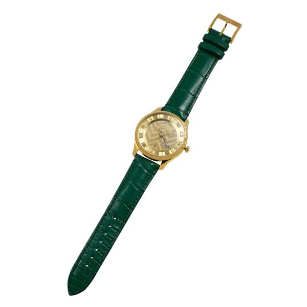 Gucci Eryx Gold Dial Men's Watch YA126341, Stainless Steel/Leather YA126341