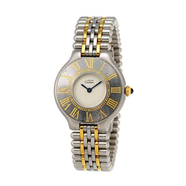 Cartier Must 21 Ladies' Watch, Stainless Steel/GP in Silver (Pre-owned)