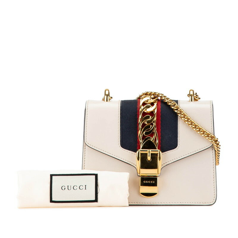 Gucci Sylvie Mini Leather Chain Shoulder Bag