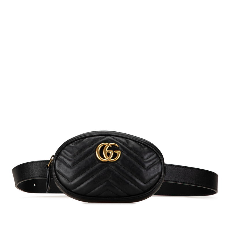 Gucci GG Marmont Leather Waist Bag 476434 in Very Good Condition