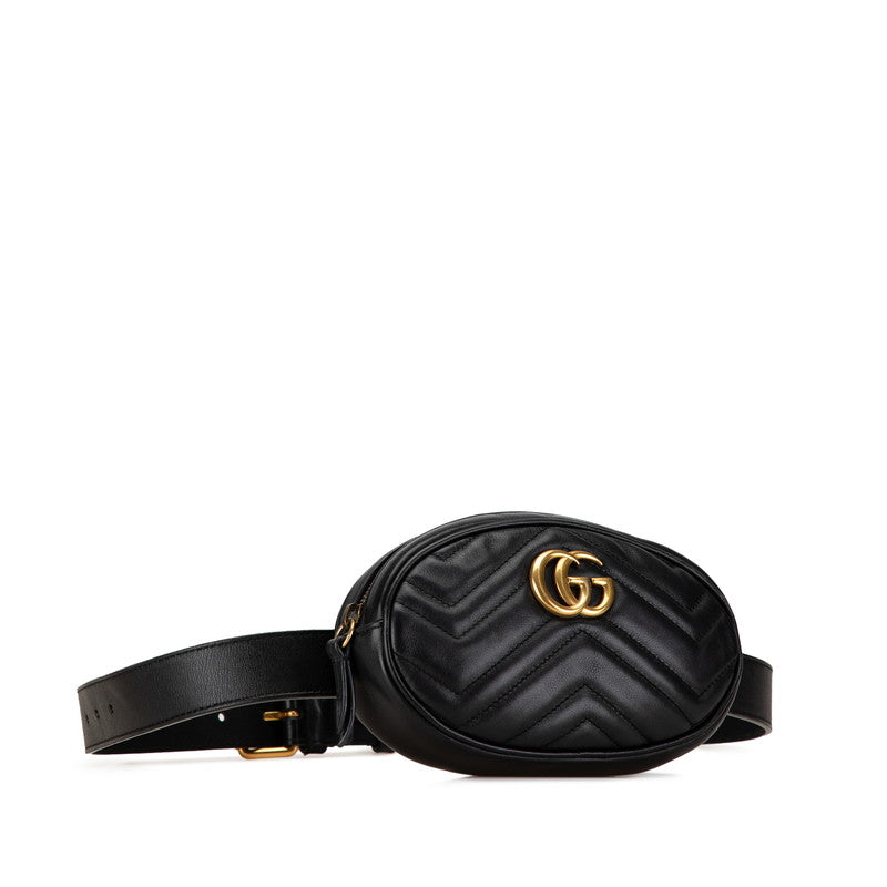 Gucci GG Marmont Leather Waist Bag 476434 in Very Good Condition