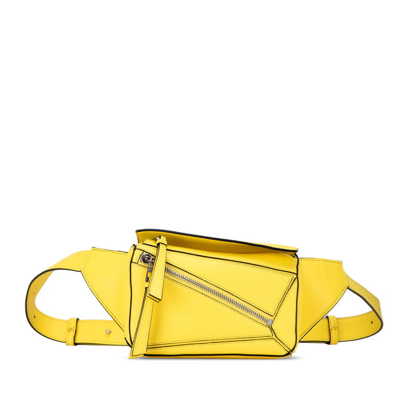 Loewe Leather Puzzle Mini Waist Bag Lemon Yellow