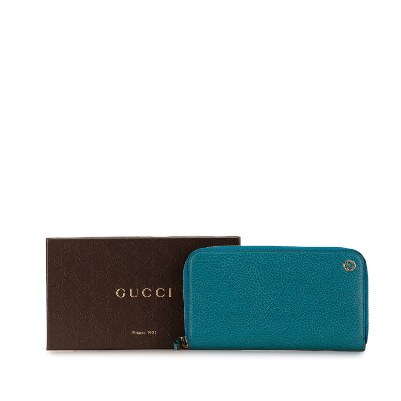 Gucci Interlocking G Leather Zip Wallet