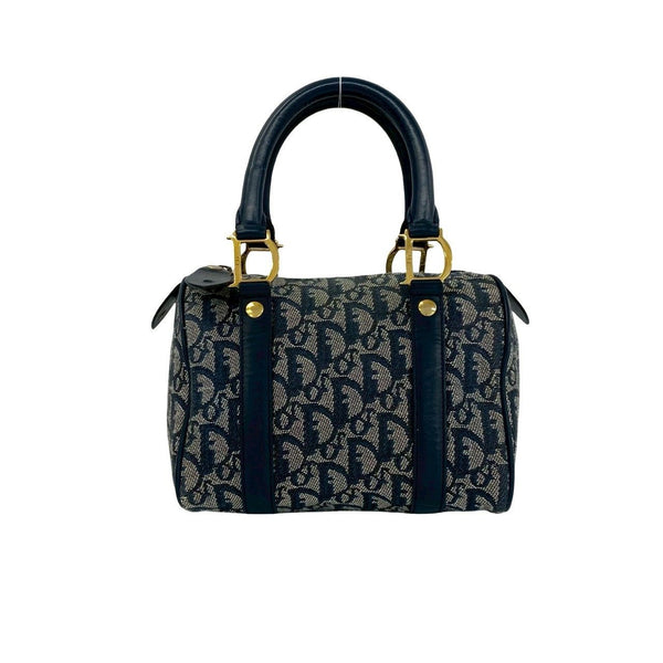Christian Dior Trotter Canvas Leather Handbag
