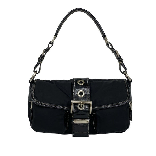 Prada Leather Nylon Shoulder Bag