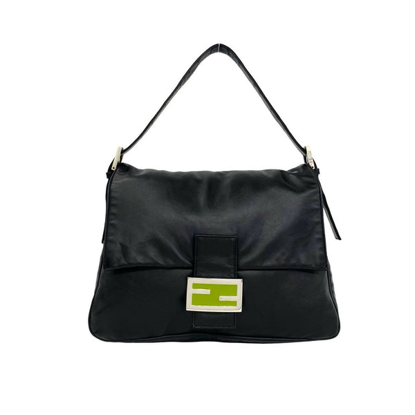 Fendi Mamma Baguette Leather Shoulder Bag