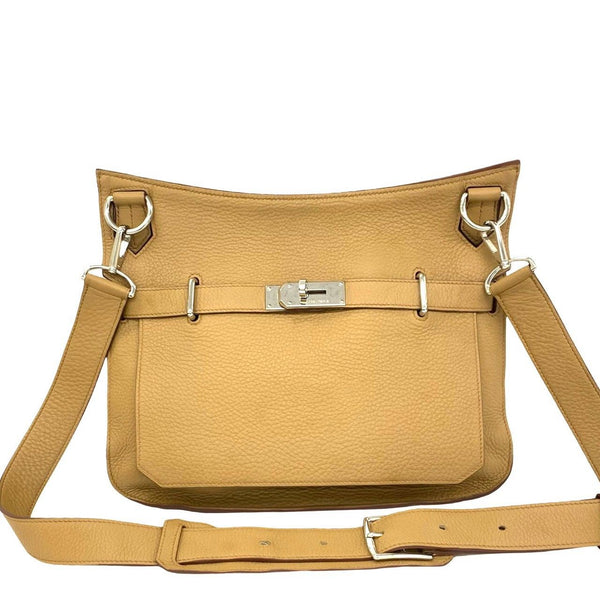 Hermes Jypsiere34 Clemence Leather Shoulder Bag