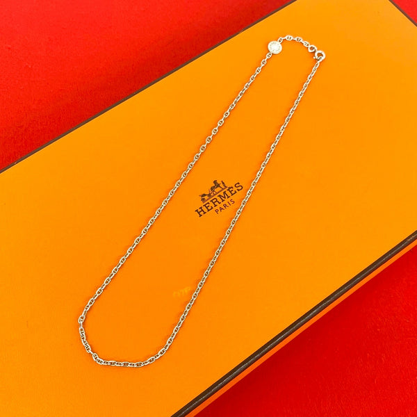 Hermes Chaine d’Ancre Scellier Silver Necklace
