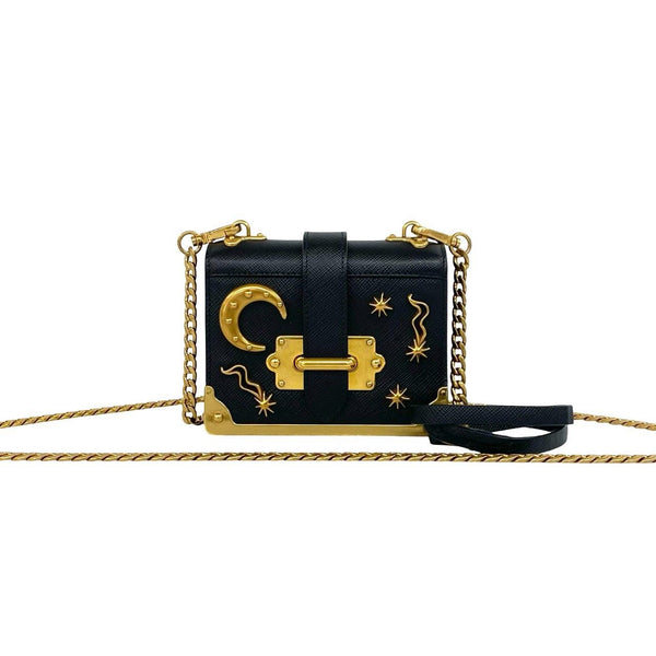 Prada Cahier Saffiano Leather Shoulder Bag