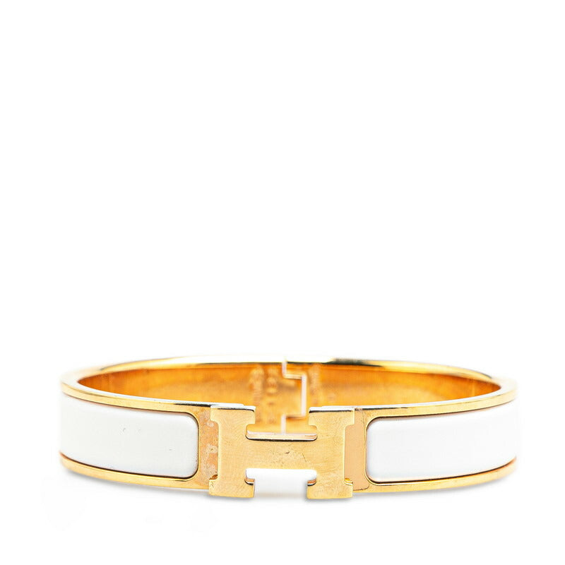 Hermes Click Clack H PM Bracelet Gold White