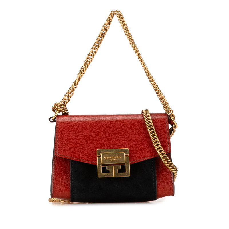 Givenchy GV3 Nano Chain Leather Suede Handbag