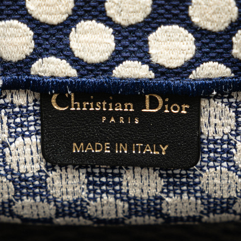 Dior Blue Dot Jacquard Handbag Tote Bag 50-MA-0270 in Excellent Condition