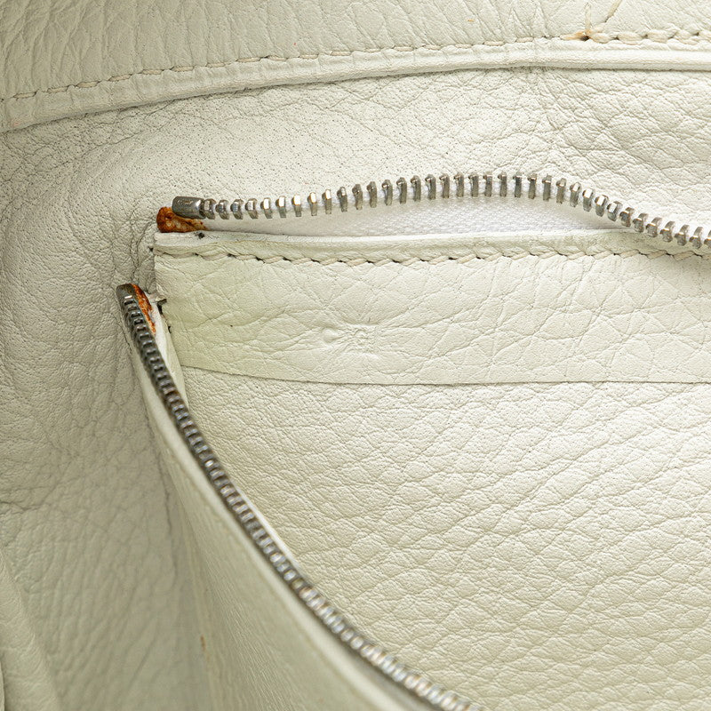 Hermes Canvas Leather Handbag Tote