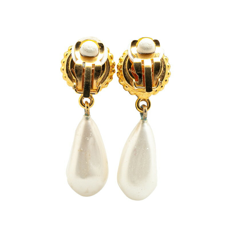 Chanel Clover Motif Pearl Earrings