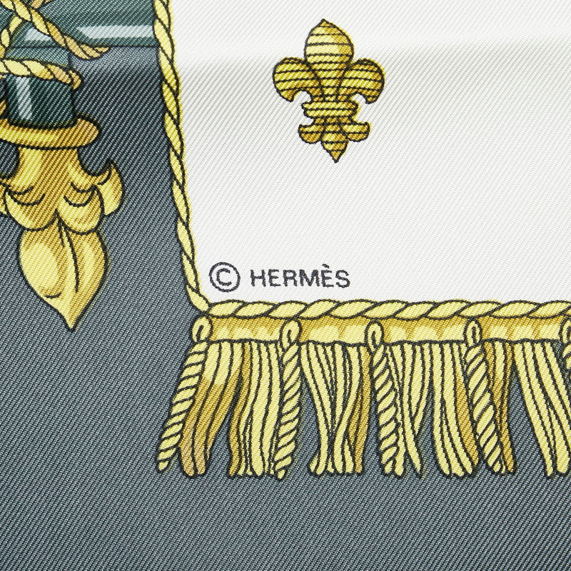 Hermes Silk Scarf VUE DU CAROSSE DE LA GALERE LA REALE in Very Good Condition