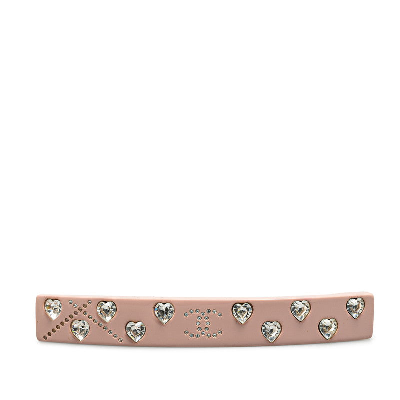 Chanel Heart Rhinestone Hair Barrette