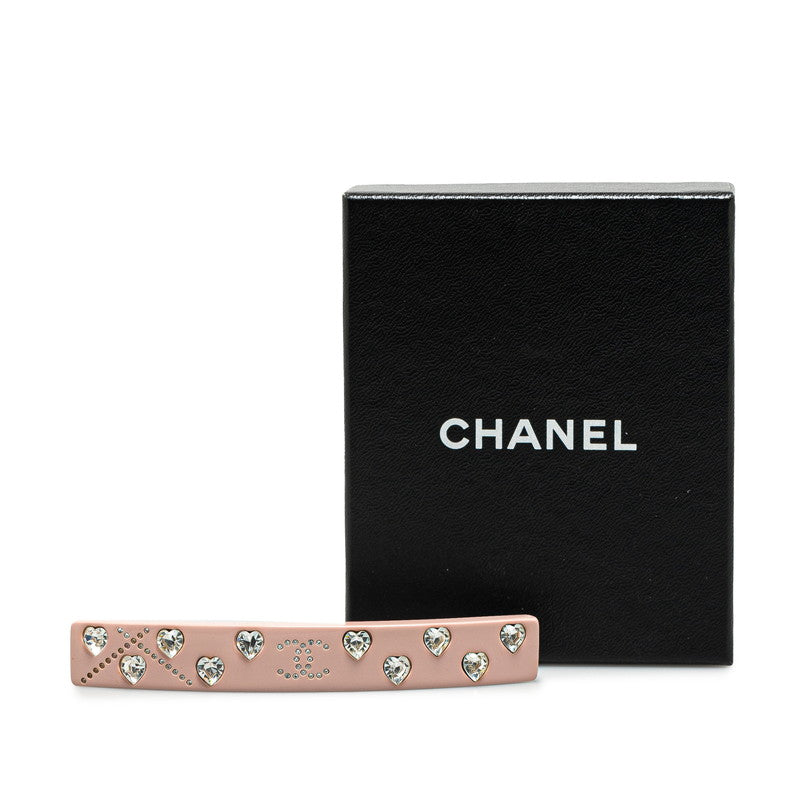 Chanel Heart Rhinestone Hair Barrette