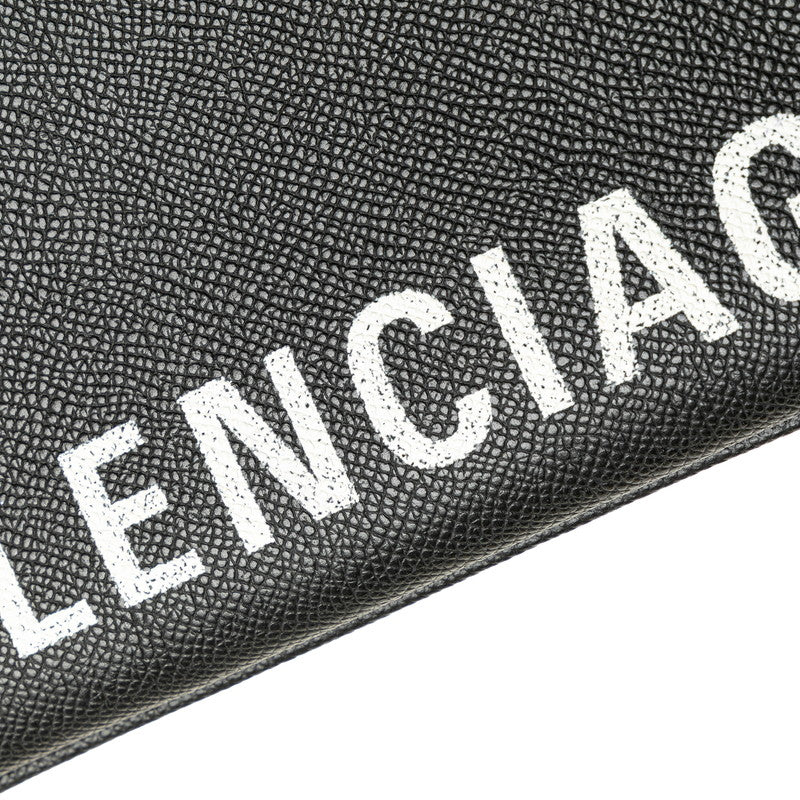 Balenciaga Leather Logo Ville Mini Clutch Bag