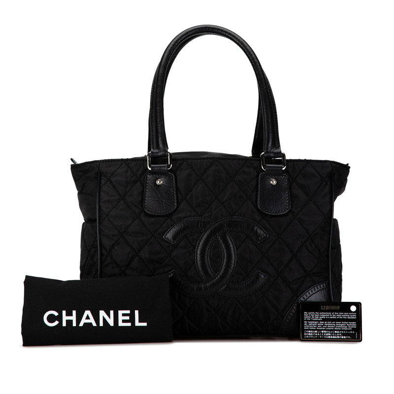 Chanel Nylon Leather Paris New York Tote Handbag