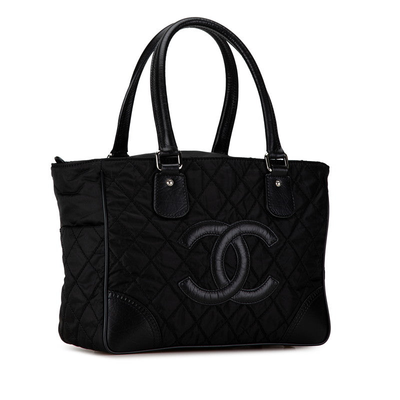 Chanel Nylon Leather Paris New York Tote Handbag