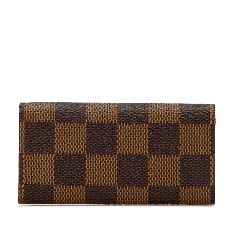 Louis Vuitton Damier Multicles 4 Key Case N62631 Brown PVC Leather in Very Good Condition