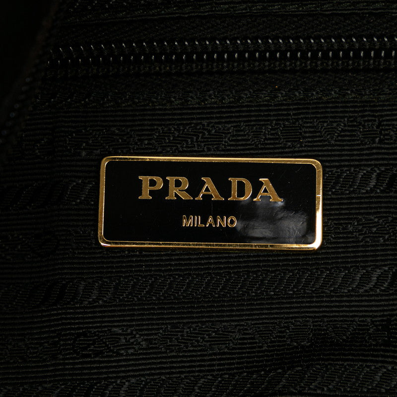 Prada Nylon Leather Camouflage 2WAY Handbag Shoulder Bag