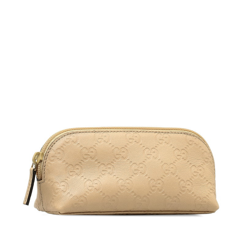 Gucci Leather Guccissima Pouch 272367 Beige