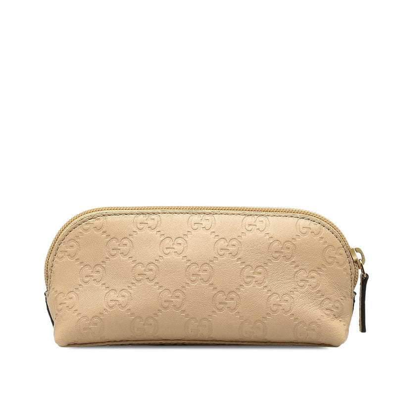 Gucci Leather Guccissima Pouch 272367 Beige