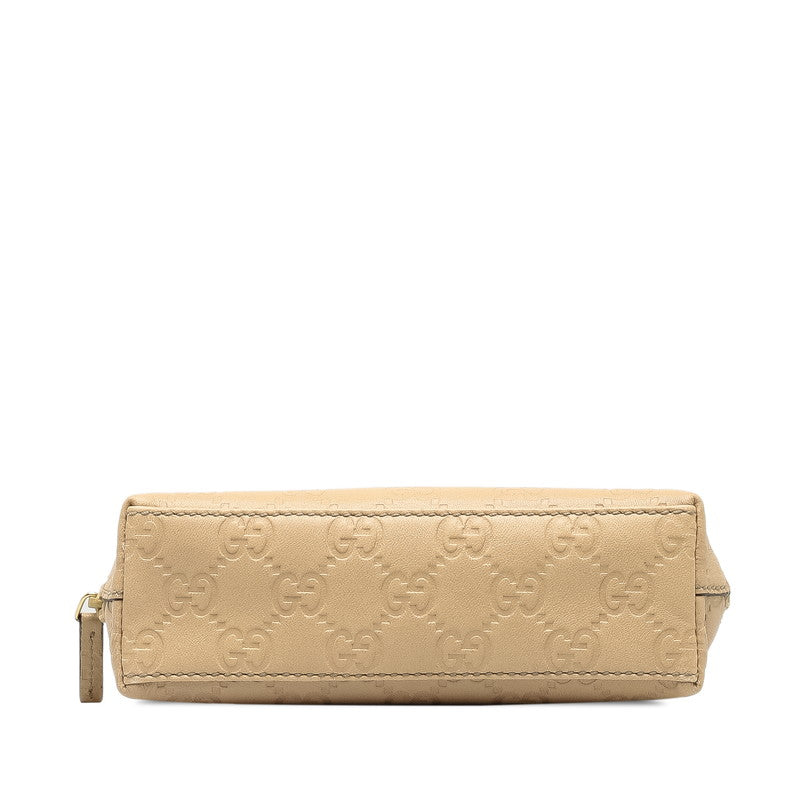 Gucci Leather Guccissima Pouch 272367 Beige