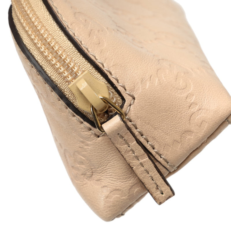 Gucci Leather Guccissima Pouch 272367 Beige