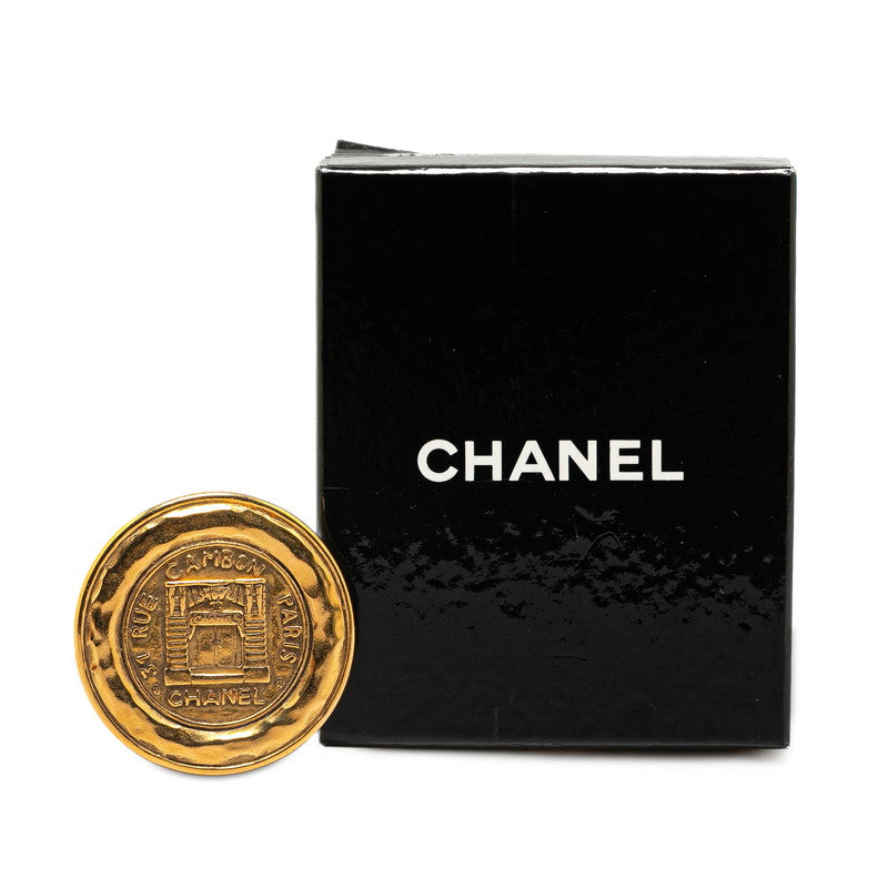 Chanel Cambon Gold Plated Brooch