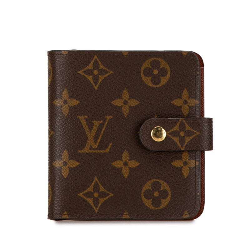 Louis Vuitton Monogram Compact Zip Bifold Wallet M61667 in Great Condition